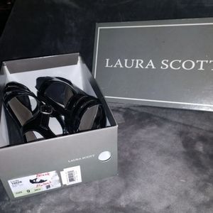 Laura Scott Patent Leather Sandals